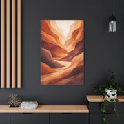 Terracotta Canyon Abstract Landscape Wall Art & Canvas Print