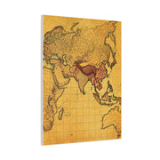Vintage River Route Cartography Wall Art & Canvas Prints