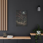 Moonlit Skeleton Rider Desert Journey Wall Art & Canvas Print