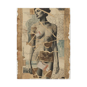 Mixed Media Collage Figure Wall Art & Canvas Print