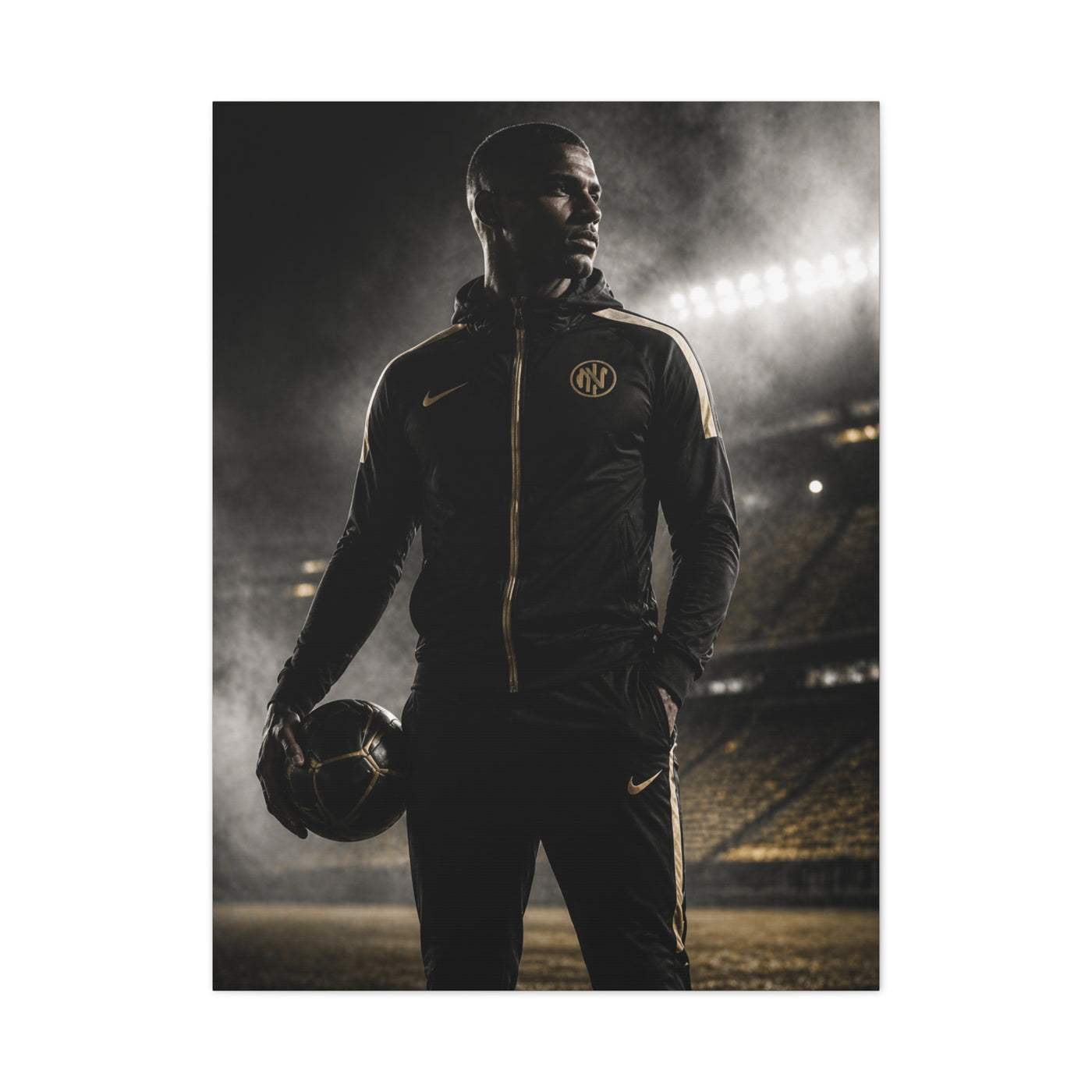 Athlete Stadium Editorial Portrait Wall Art & Canvas Print