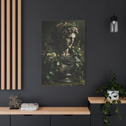 Classical Bust with Botanical Elegance Wall Art & Canvas Print