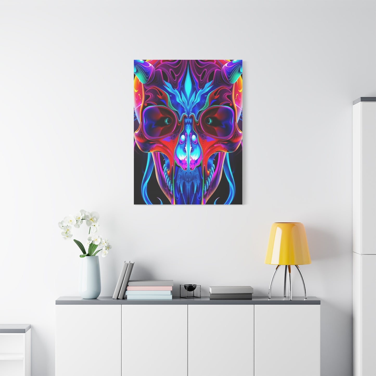 Collection 3D Trippy Skull Art By Ali Gulec Art Wall Art & Canvas Print