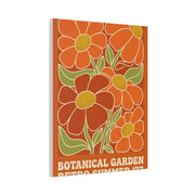 Retro Botanical Orange Flower Poster Wall Art & Canvas Print