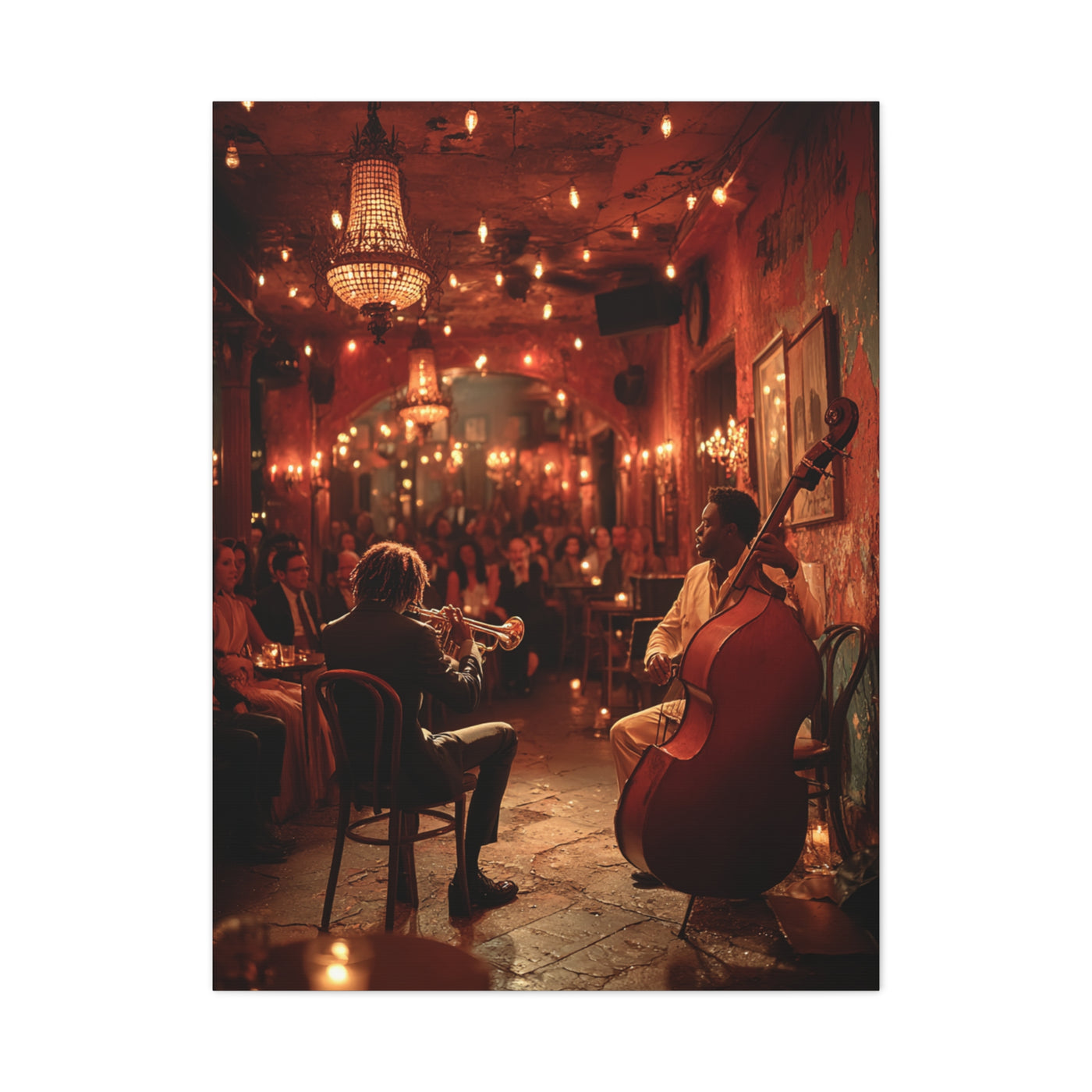 Intimate Jazz Club Performance Wall Art & Canvas Print