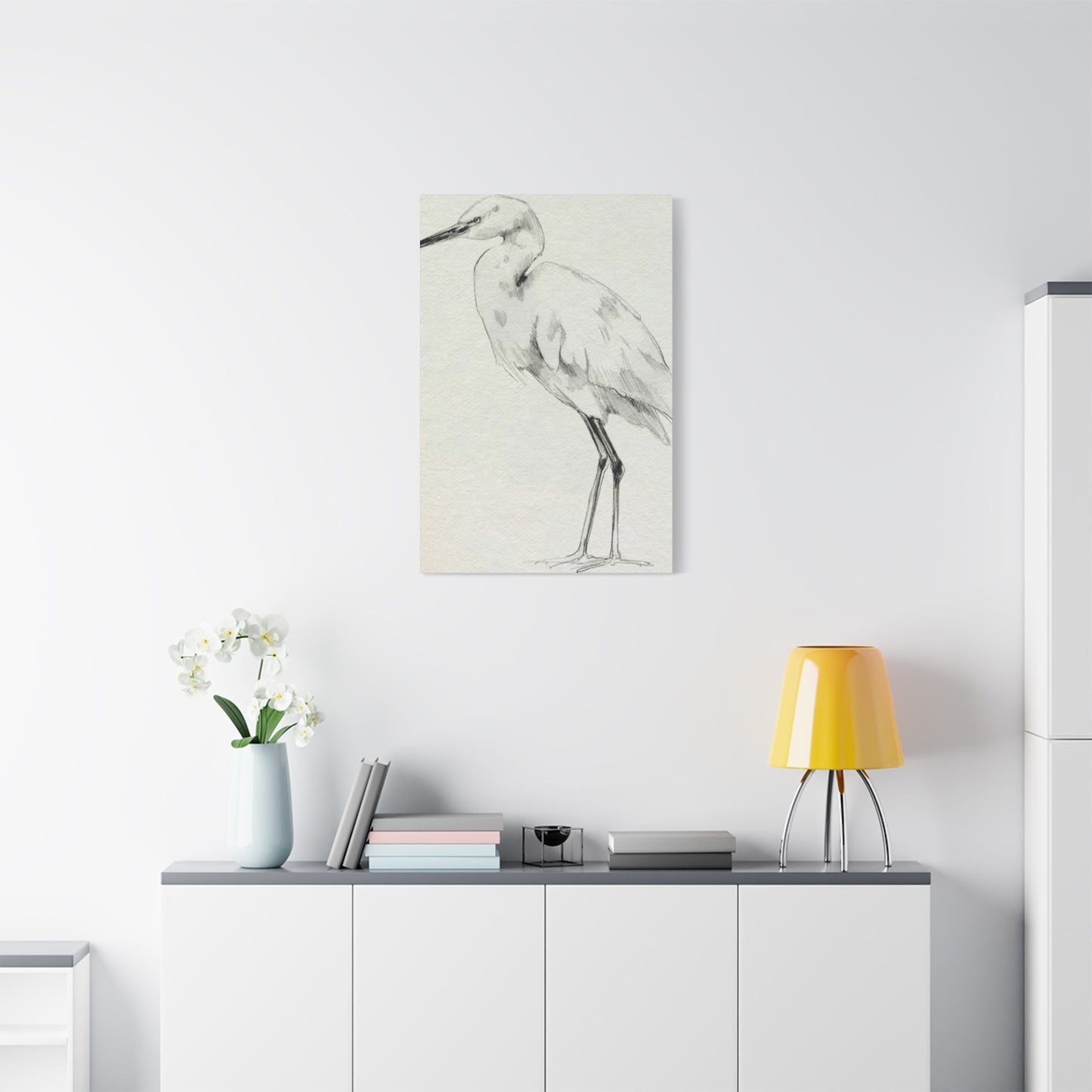 Herons Drawing Wall Art & Canvas Prints