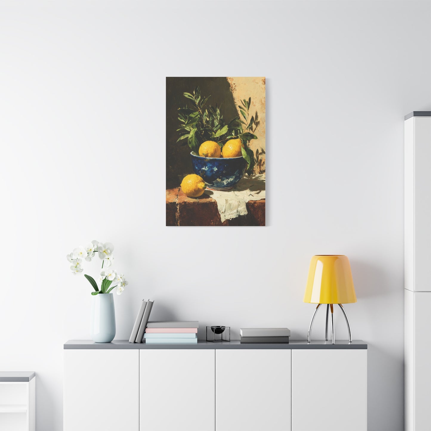 Sicilian Lemon Bowl Still Life Wall Art & Canvas Print