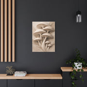 Minimalist Plaster Mushroom Relief Wall Art & Canvas Print