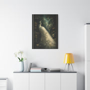 Digital White Peacock Forest Display Wall Art & Canvas Print