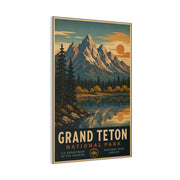 Grand Teton Vintage National Park Poster Wall Art & Canvas Print