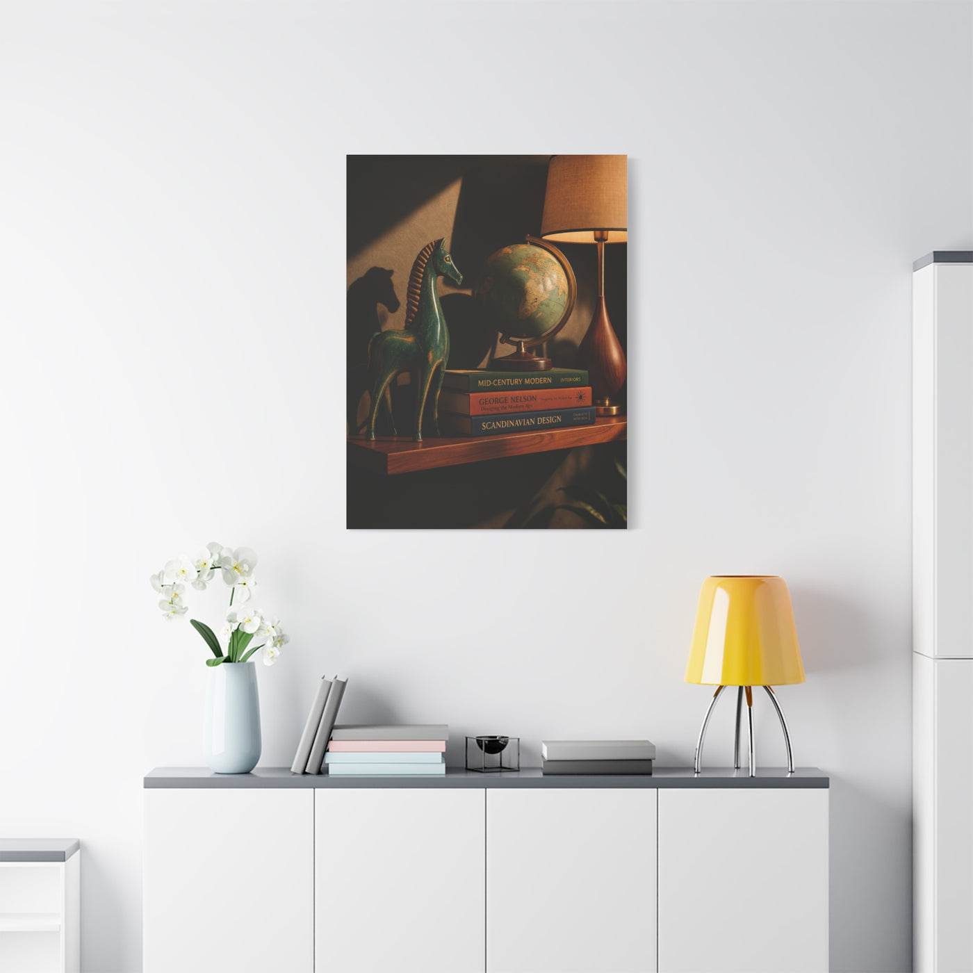 Mid Century Collector Shelf Still Life Wall Art & Canvas Print