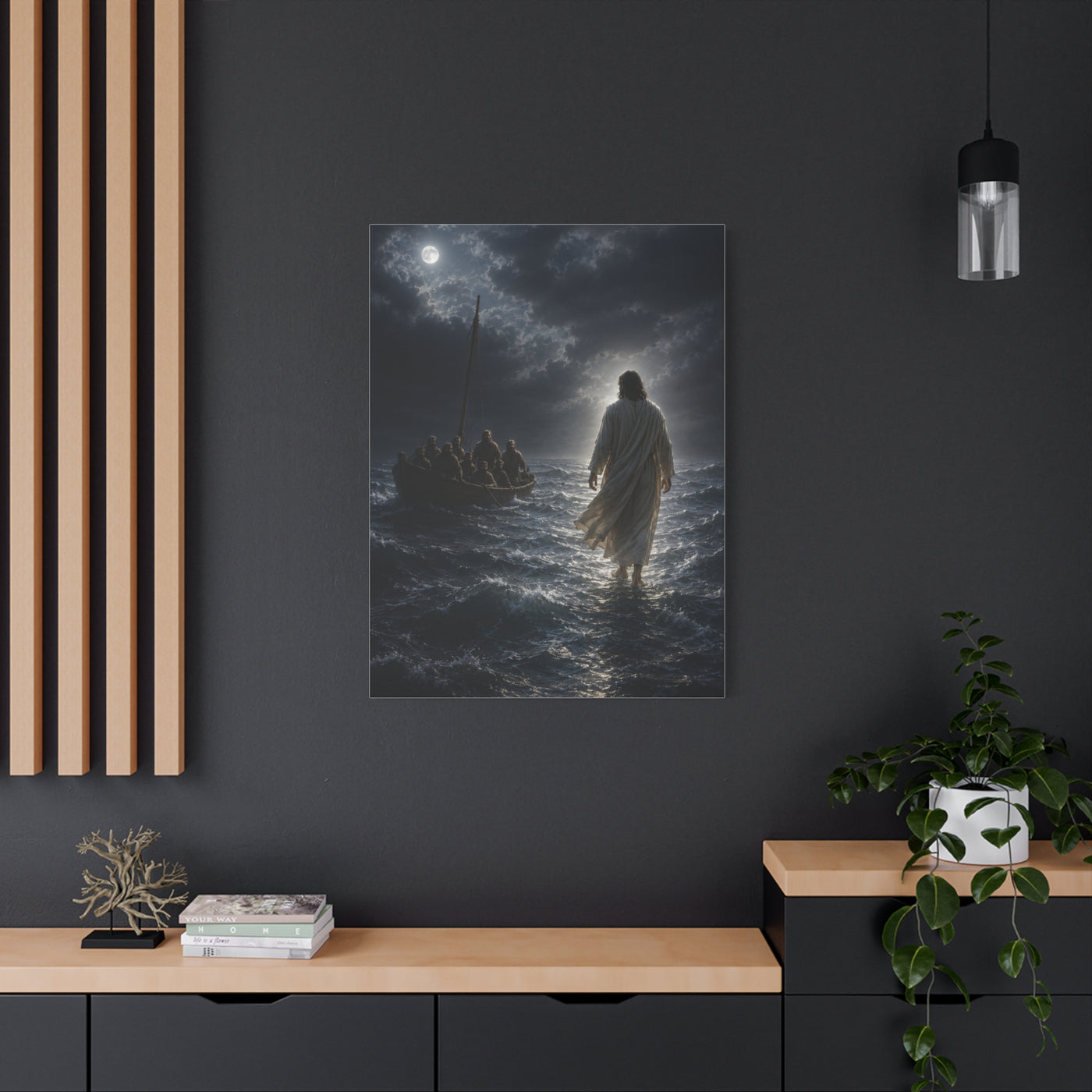 Jesus Walking on Water Scripture Wall Art & Canvas Print