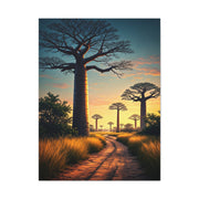 Lone Acacia Under the Cosmic Sky Wall Art & Canvas Prints