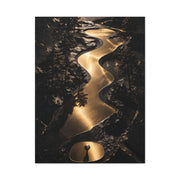 Sculptural Gold Golf Terrain Wall Art & Canvas Print