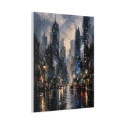 Rainy Cityscape Nights Wall Art & Canvas Print