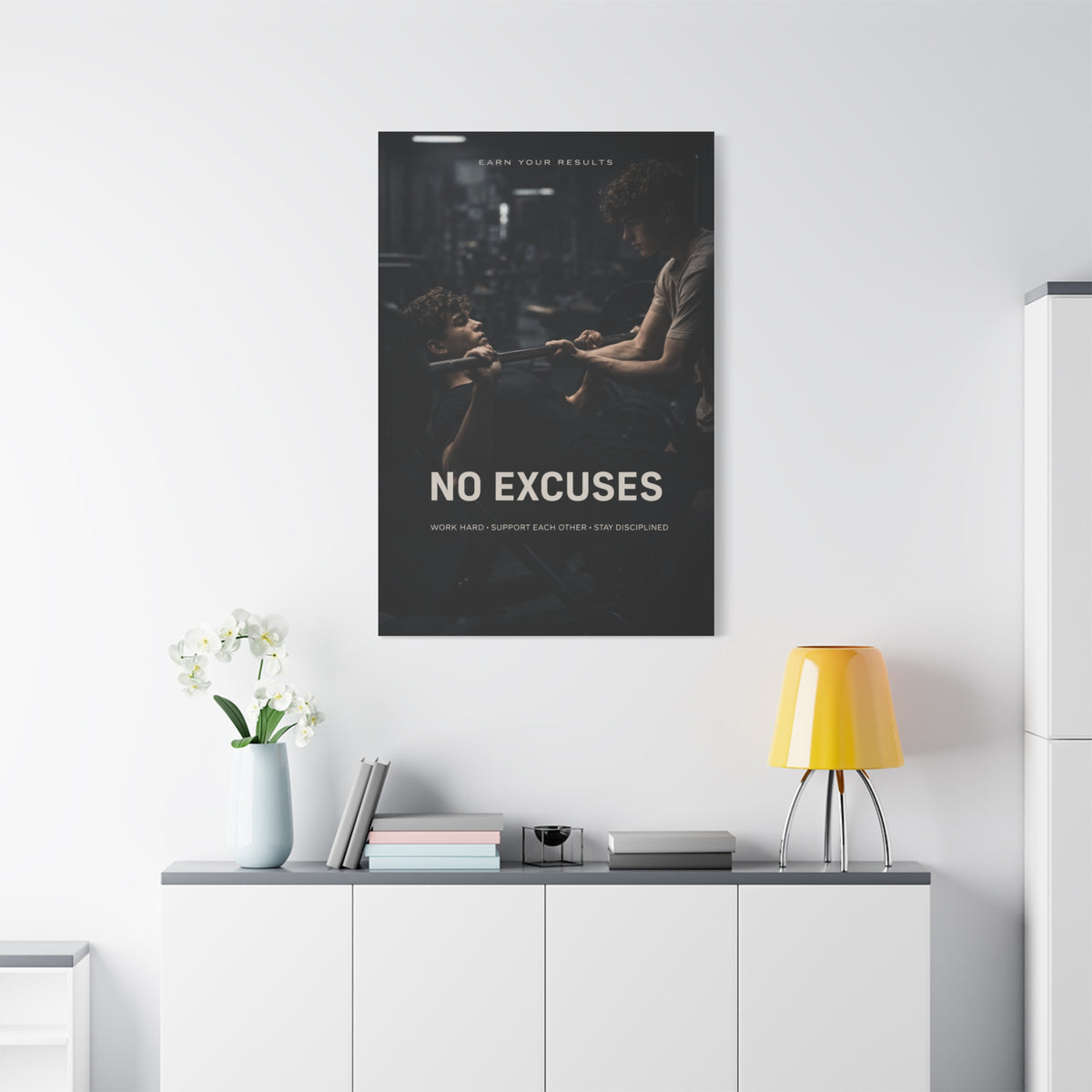 No Excuses Strength Wall Art & Canvas Print