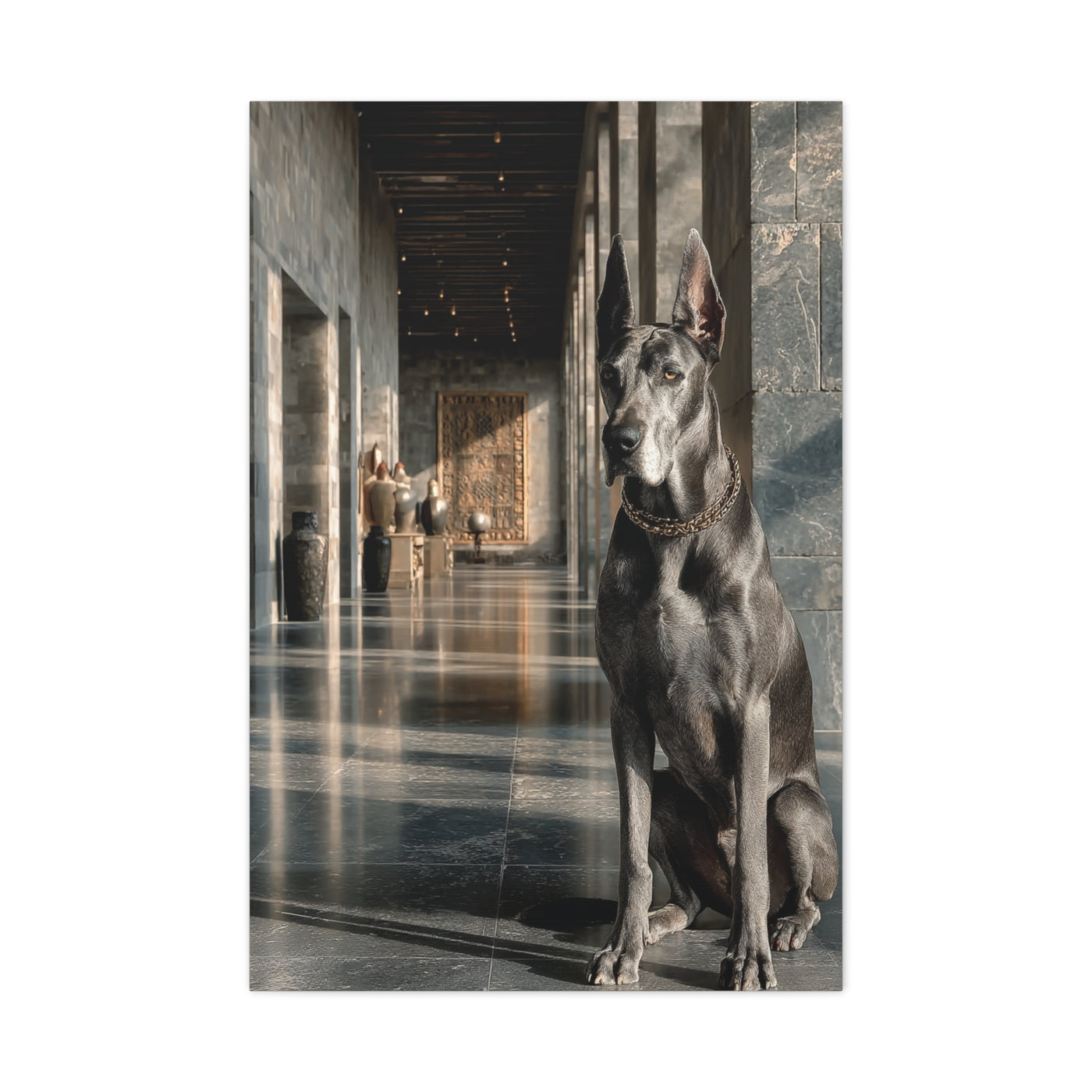 Great Dane Modern Architectural Portrait Wall Art & Canvas Print