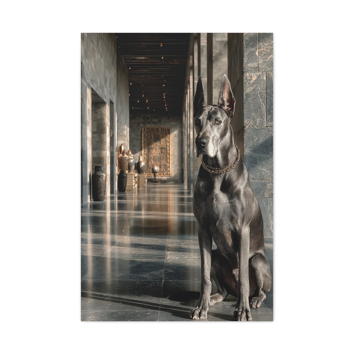 Great Dane Modern Architectural Portrait Wall Art & Canvas Print
