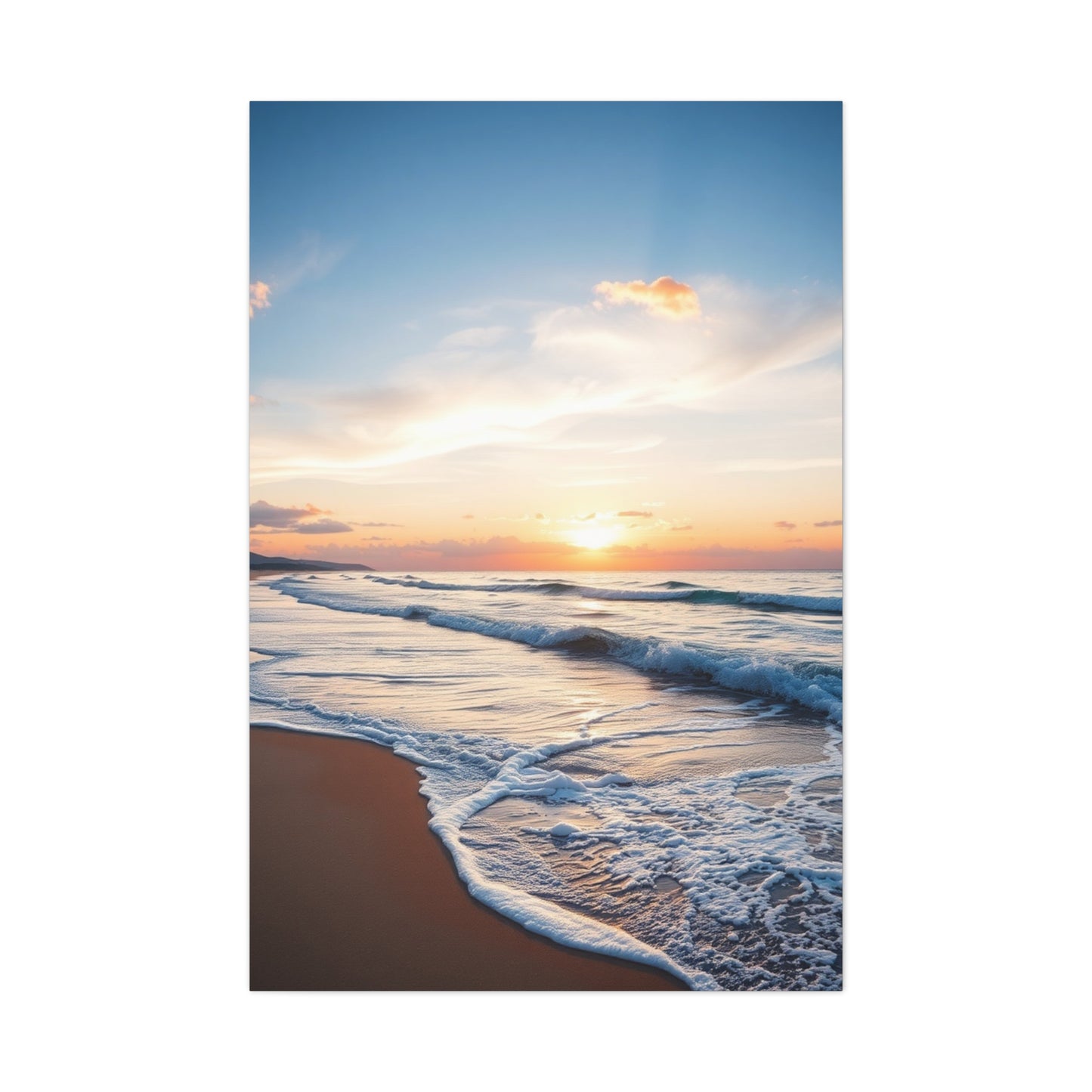 Beach Sunrise and Sunset Art Supreme Canvas Wall Art & Canvas Print