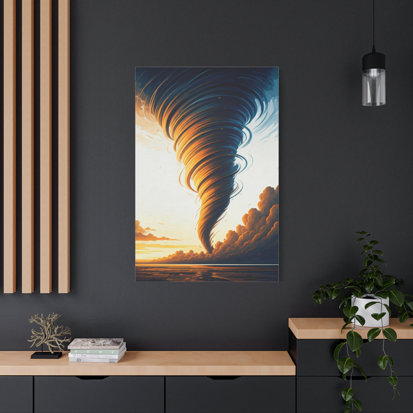 Golden Hour Tornado Landscape Wall Art & Canvas Prints