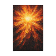 Radiant Solar Burst Impasto Wall Art & Canvas Print