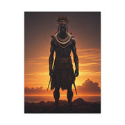 Sunset Warrior Silhouette Wall Art & Canvas Prints