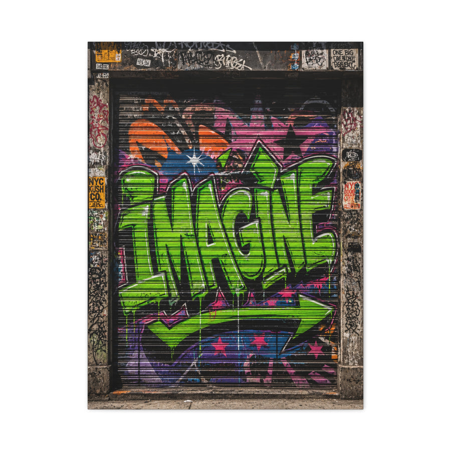 Urban Graffiti Statement Door Street Wall Art & Canvas Print
