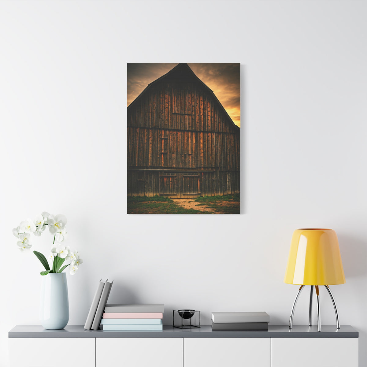 Weathered Barn Under Dramatic Sky Wall Art & Canvas Prints