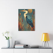 Modernist Heron Marsh Composition Wall Art & Canvas Print