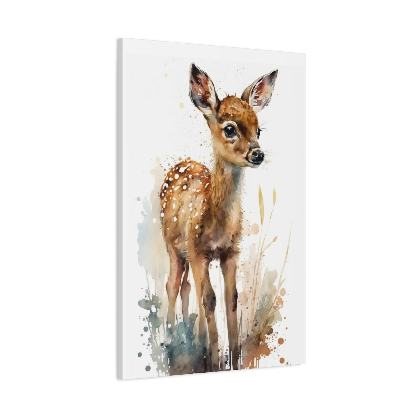 Baby Deer Watercolor Wall Art & Canvas Prints