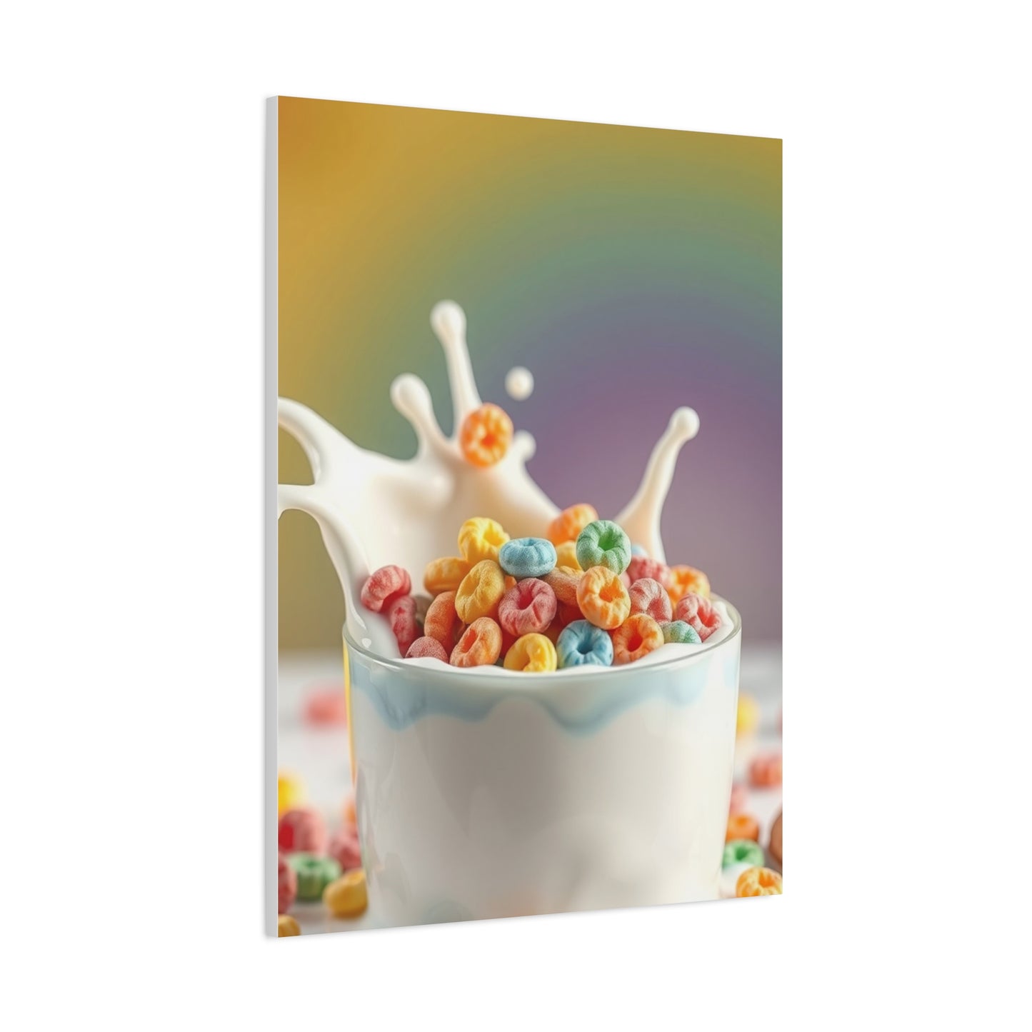Fruit Loops in Milk Art Premium Canvas 18 Wall Art & Canvas Print