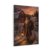 Rustic Farmhouse Santa at Dusk Wall Art & Canvas Print
