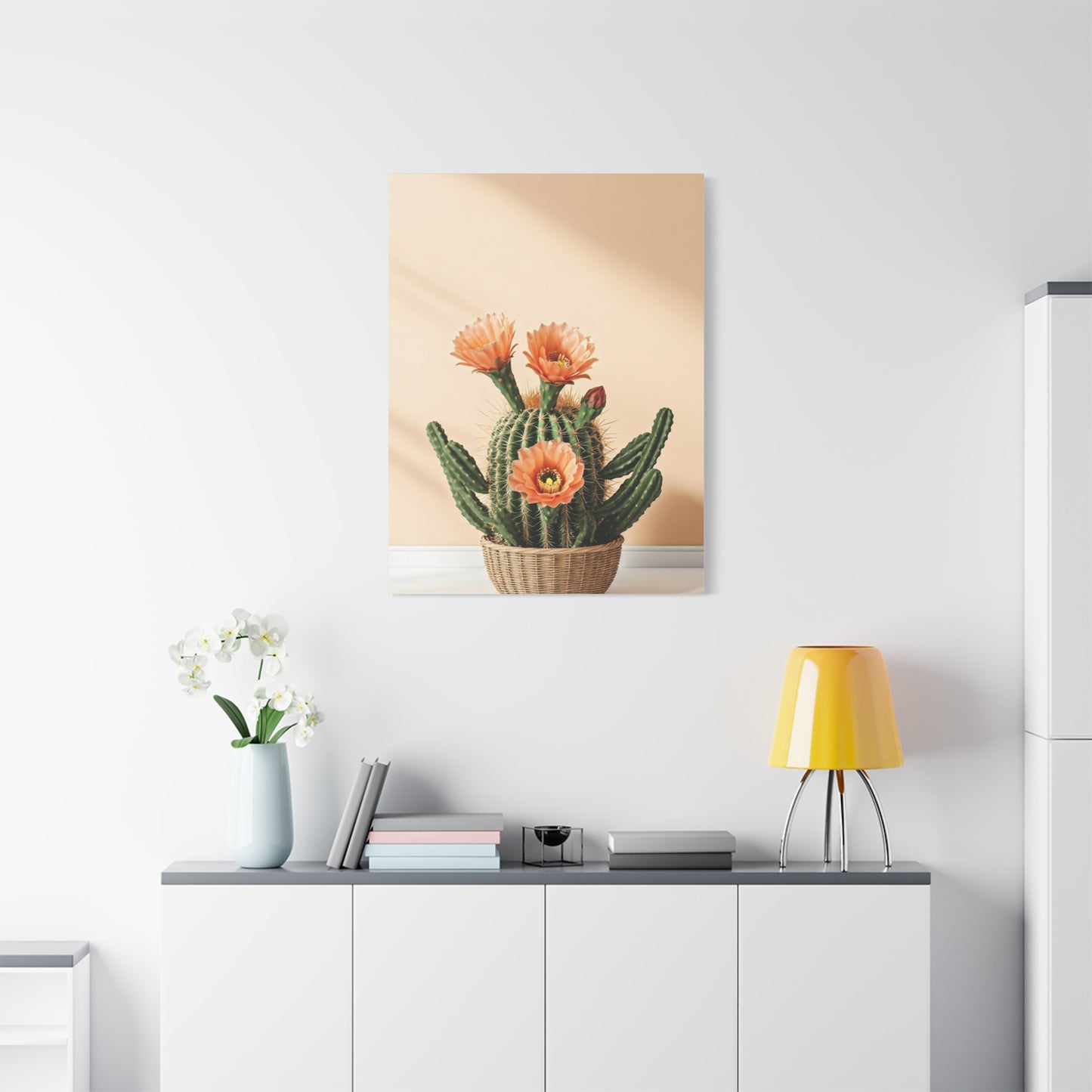 Blooming Desert Barrel Cactus Wall Art & Canvas Prints