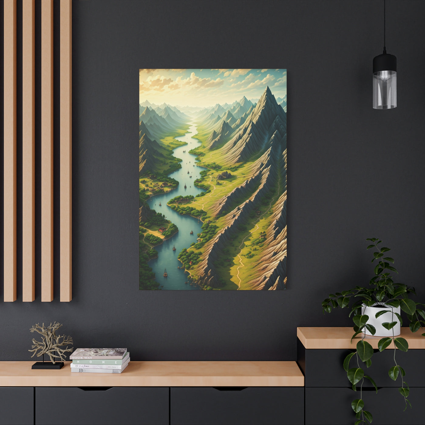 Mountain River Valley Wall Art & Canvas Prints