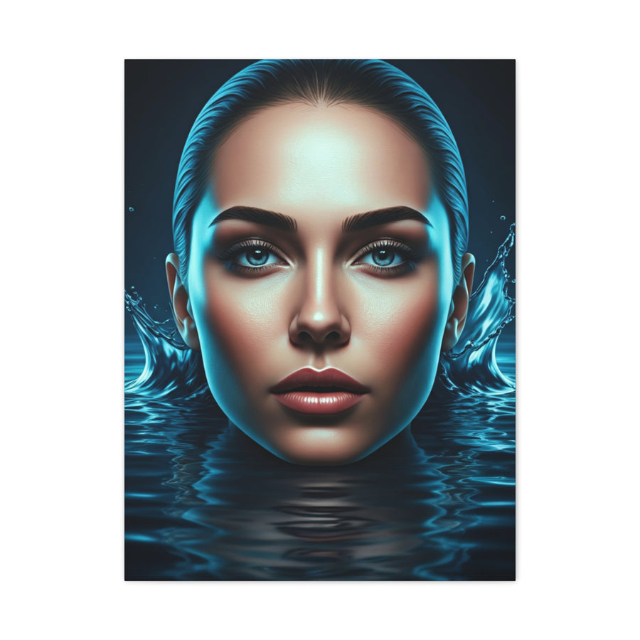 Emerging Blue Reflection Portrait Wall Art & Canvas Prints