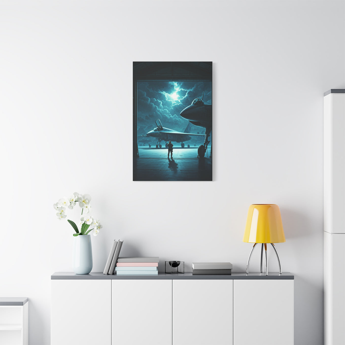 Storm Hangar Jet Silence Wall Art & Canvas Prints
