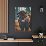 American Bison in Autumn Prairie Light Wall Art & Canvas Print