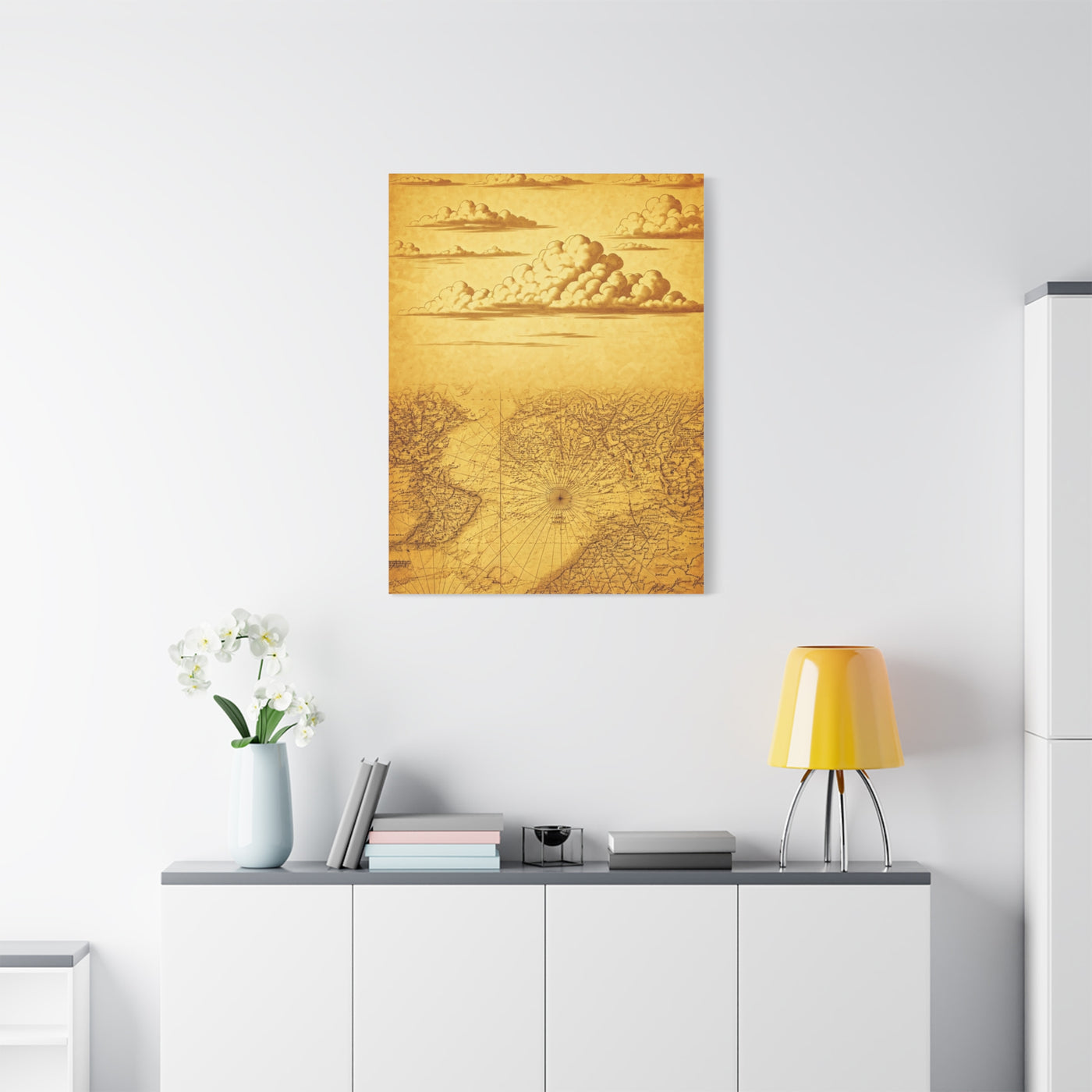 Vintage Compass Journey Map Wall Art & Canvas Prints