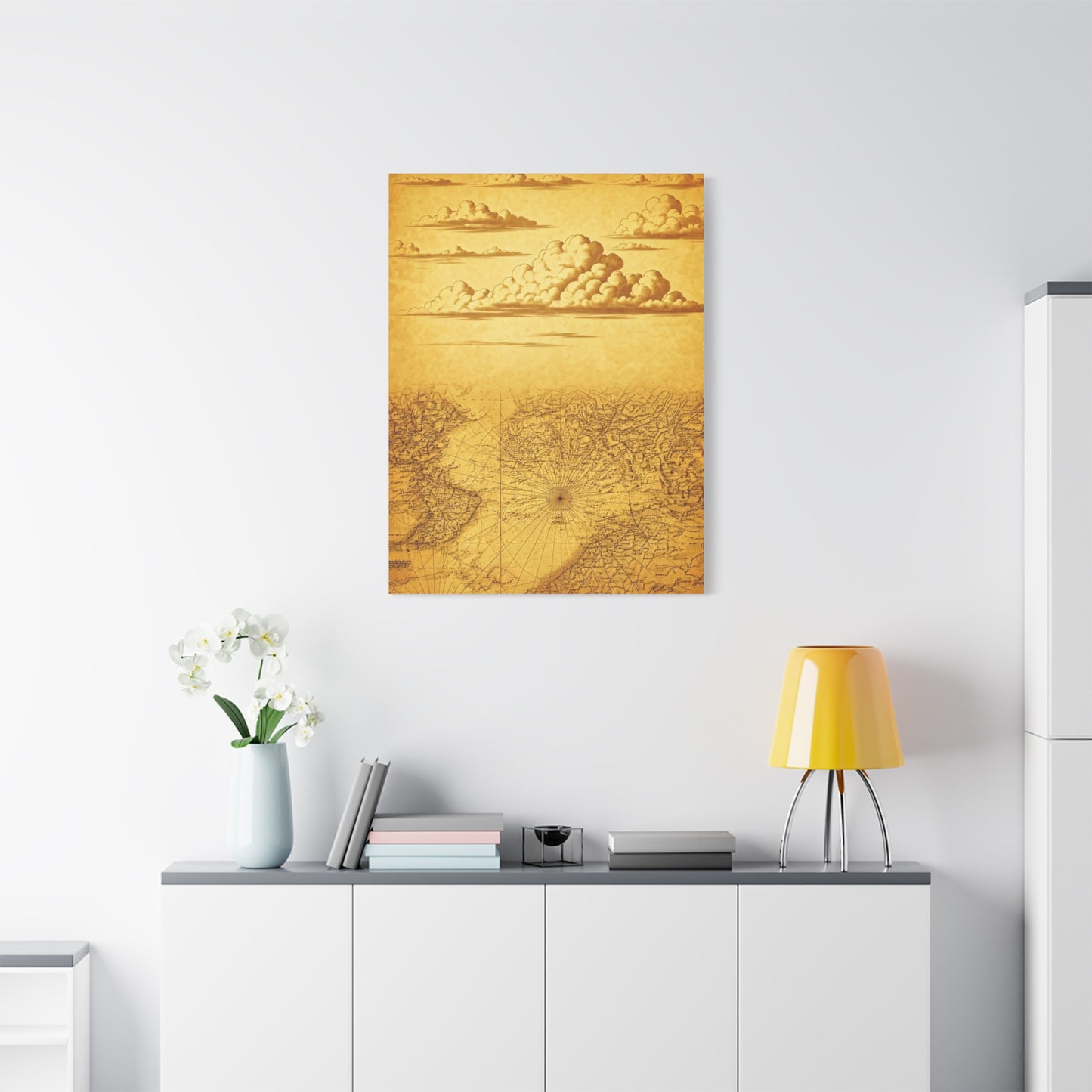 Vintage Compass Journey Map Wall Art & Canvas Prints