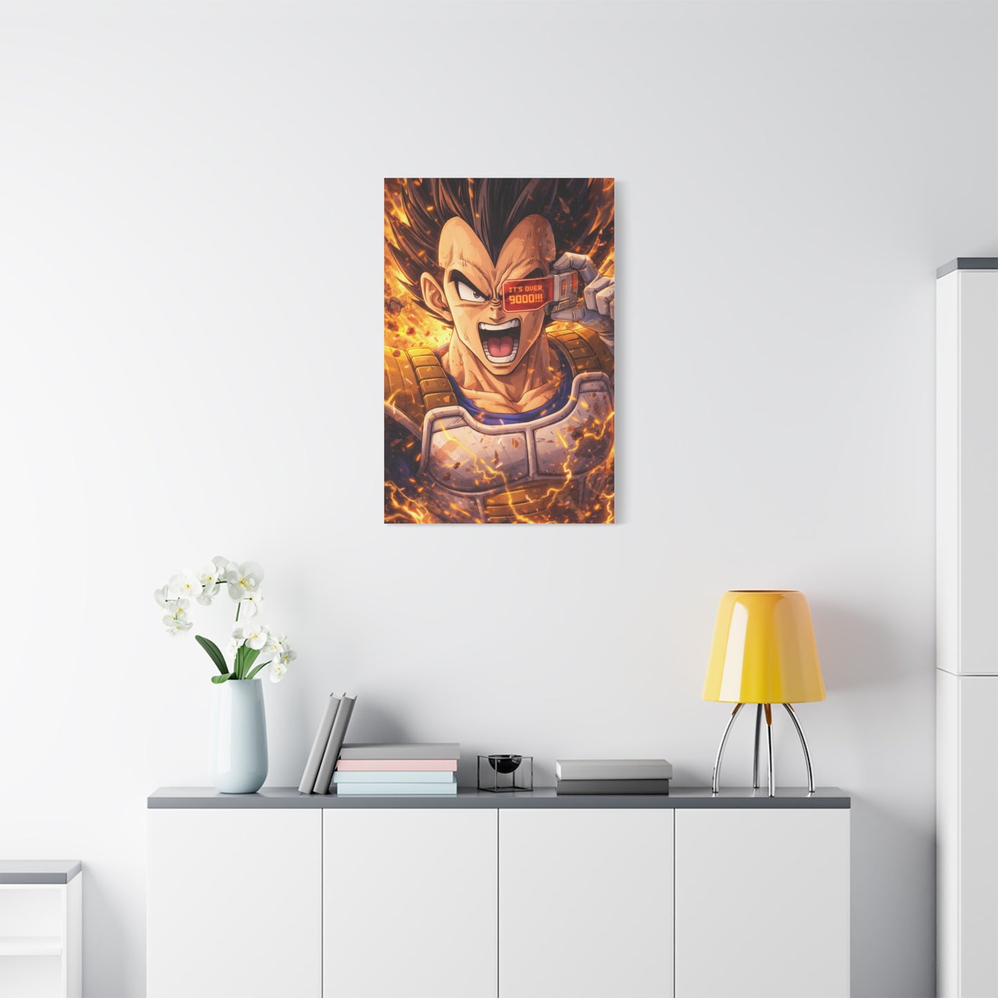 Vegeta Super Saiyan It's Over 9000 Wall Art & Canvas Print