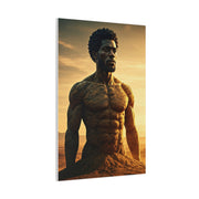 Golden Stone Warrior Portrait Wall Art & Canvas Prints