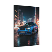 Nissan Skyline GT-R R34 City Rain Reflections Wall Art & Canvas Prints