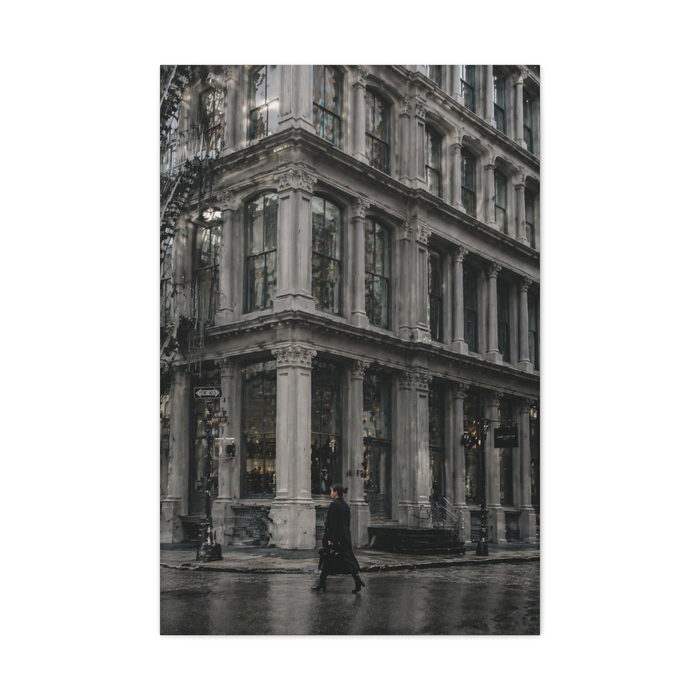 SoHo Cast Iron Corner Study Wall Art & Canvas Print