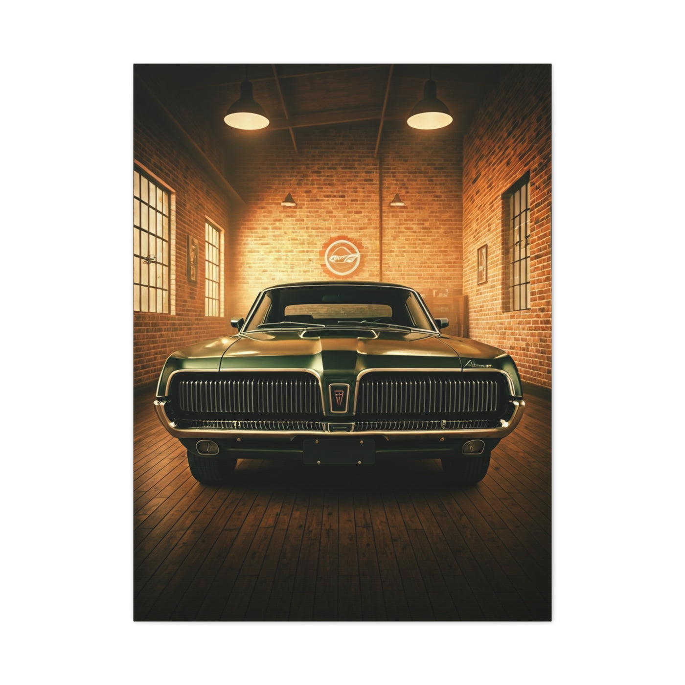 Mercury Cougar Retro Dealership Wall Art & Canvas Prints