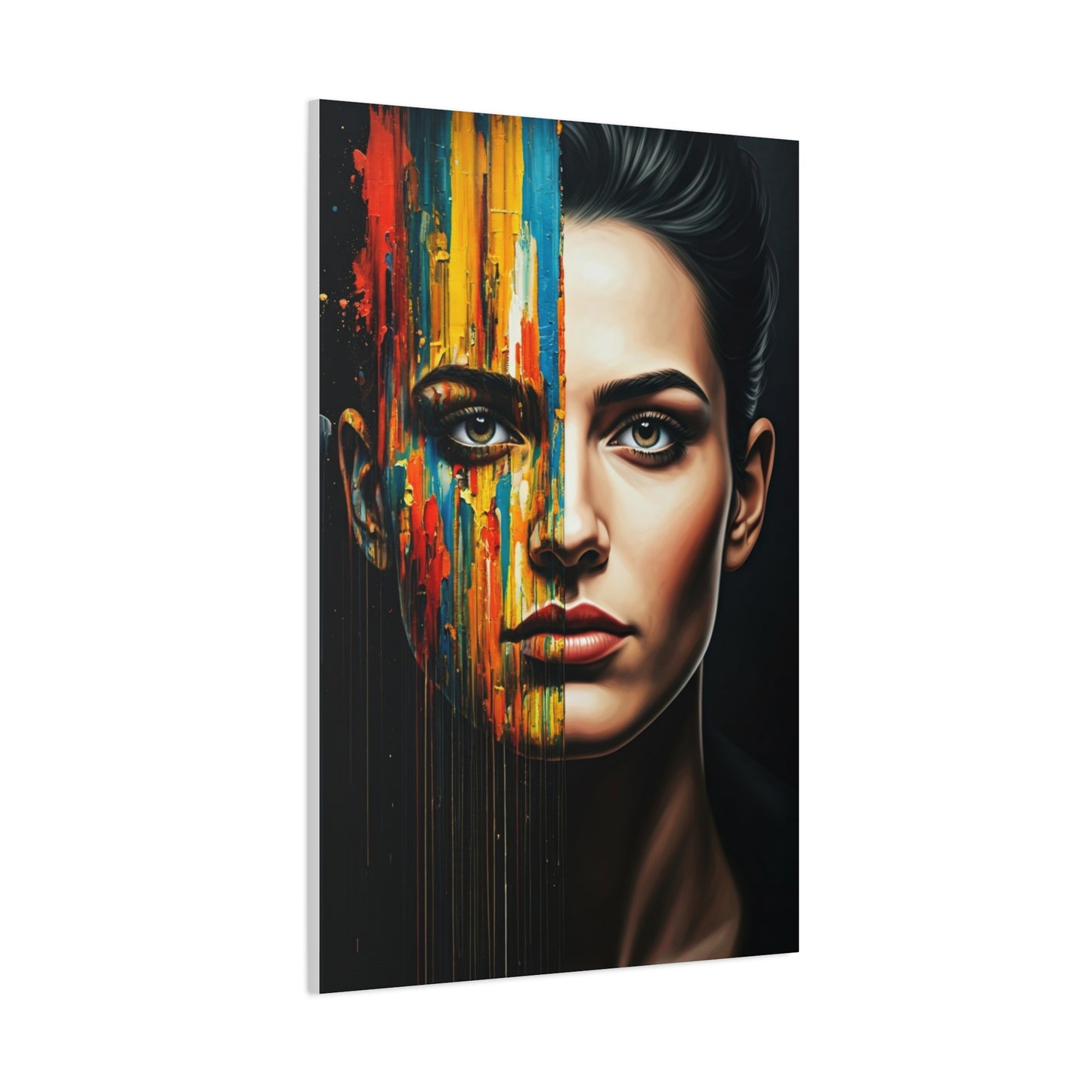 Split Spectrum Portrait Wall Art & Canvas Print