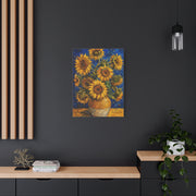 Impressionist Sunflower Vase Painting Wall Art & Canvas Print