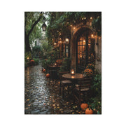 Paris Autumn Café Terrace Wall Art & Canvas Print