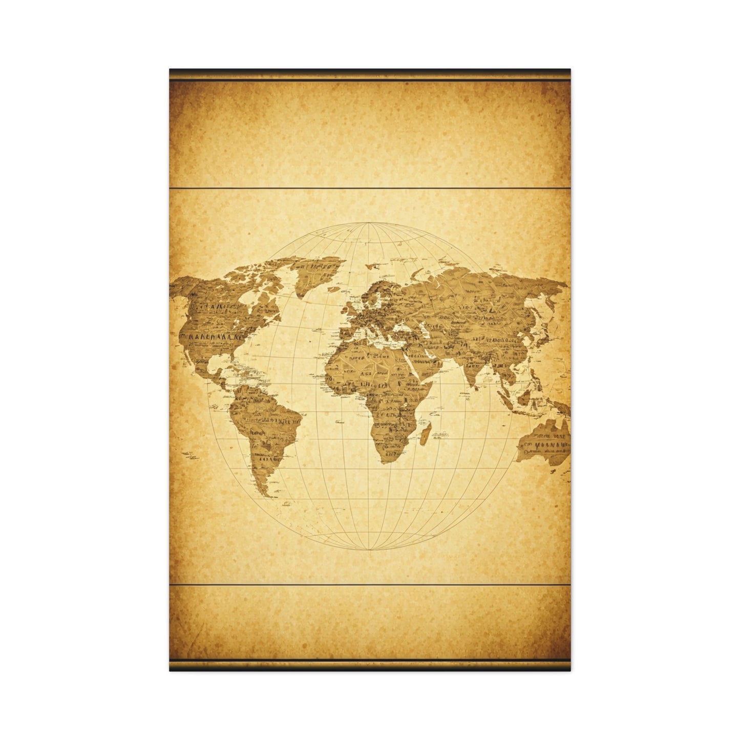 Soft Sepia Classic World Chart Wall Art & Canvas Prints