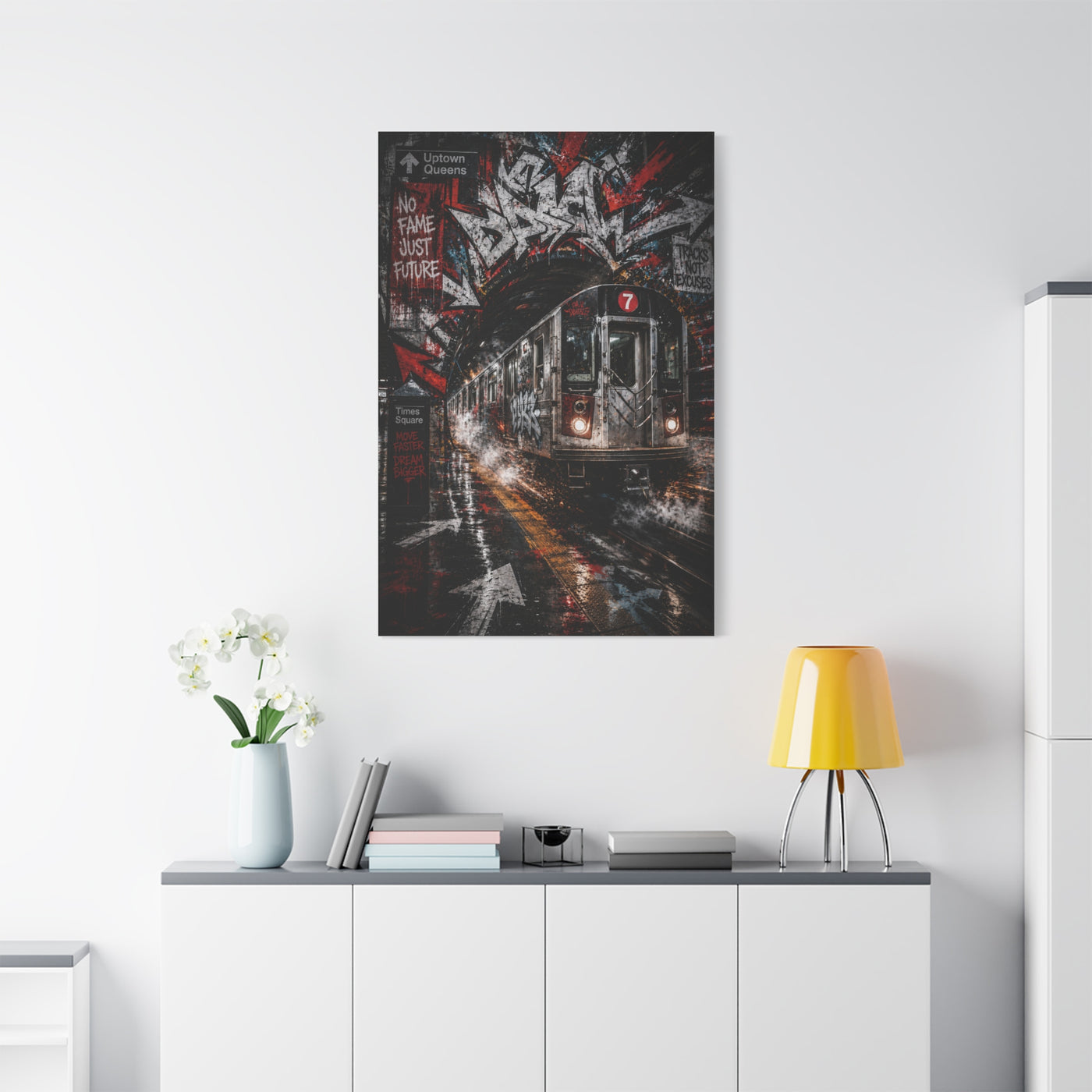 Graffiti Subway Train Chaos Street Wall Art & Canvas Print