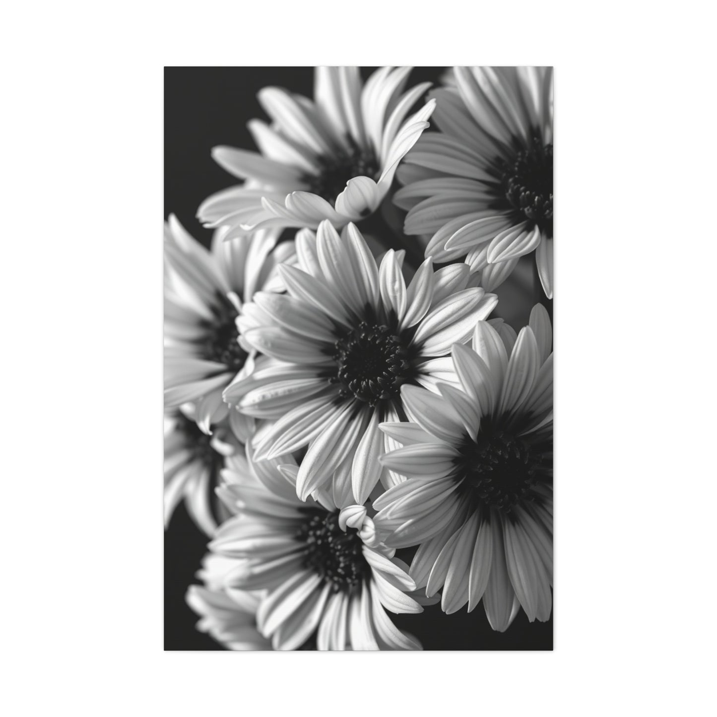 Luxe Obsidian Floral Visage Wall Art & Canvas Print